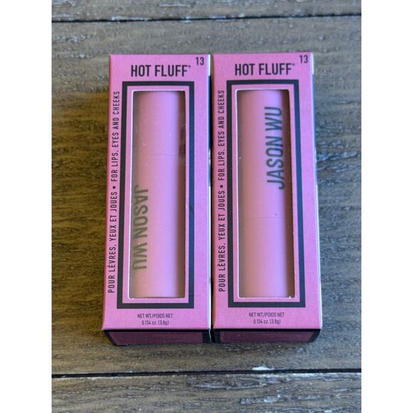 Jason Wu Hot Fluff Matte Lipstick 3 in 1 Lipstick Blush Eye Strawberries & Cream - Picture 1 of 8